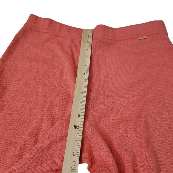 St. John Sport Pants Medium Santana Knit Embroidered Wide-Leg‎ Wool Marie Gray - Picture 11 of 12